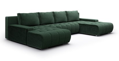 Corner sofa with sleeping function Magliano U-shaped with storage Poso 14 corduroy