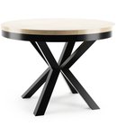 Tulippen round table extendable 100cm Craft Oak Gold/Black