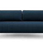 Neva three-seater sofa with Magic Velvet 2204 container, hydrophobic velor fabric, black legs