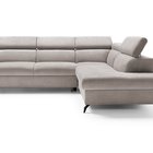 Hazryn L-shaped corner sofa bed with adjustable headrests and storage (Fabric: Cloud 81, Side: Right)