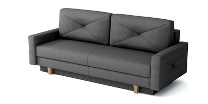 Lartes three-seater sofa bed with storage (Fabric: Monolith 92, Legs: Natural)