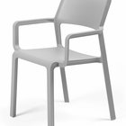 Trill Nardi garden chair with armrests made of certified gray material
