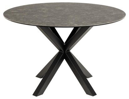 Kardema round dining table 119 cm black ceramic