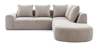 Modular corner sofa Castellina L-shaped 255 cm larger Abriamo 2 right-hand side