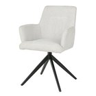 Rehoolt upholstered swivel chair with beige armrests