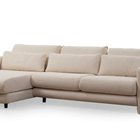 Bellines L-shaped left-hand corner sofa, boucle fabric, cream