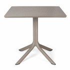 Clip Nardi square garden table 80 cm made of certified brown material