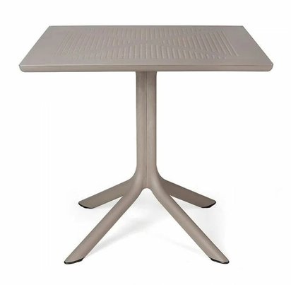 Clip Nardi square garden table 80 cm made of certified brown material