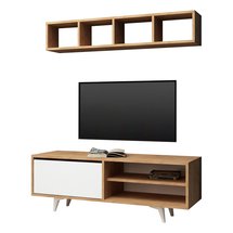 Makarol TV cabinet with wall shelf