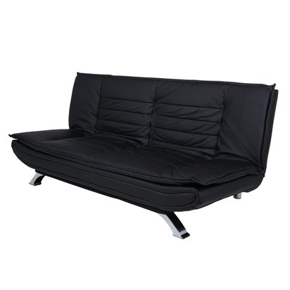 Fridoa sofa 196 cm black eco-leather