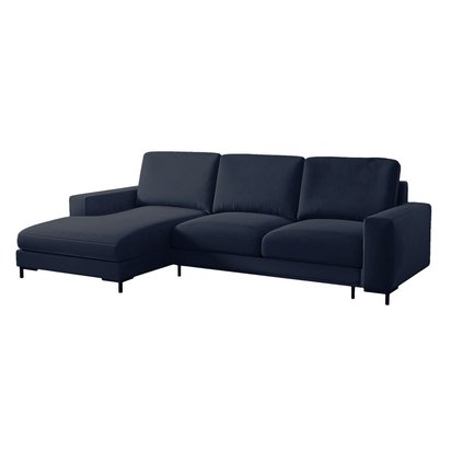 Canapé d'angle Mokpeo avec fonction couchage (Tissu : Velluto 37, Côté : Gauche)