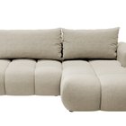 Ombo Storm 09 L-shaped corner sofa with sleeping function with a container in easy-to-clean braided fabric, right-hand side