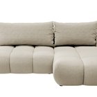 Canapé d'angle en L Ombo Storm 09 avec fonction couchage avec conteneur en tissu tressé facile à nettoyer, côté droit