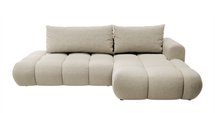 Ombo Storm 09 L-shaped corner sofa with sleeping function with a container in easy-to-clean braided fabric, right-hand side