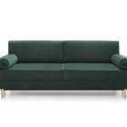 Kadaver three-seater sofa bed with storage (Fabric: Riviera 38, Legs: Gold)