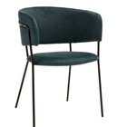 Prools upholstered chair, dark green/black base