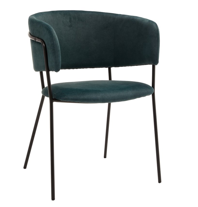 Prools upholstered chair, dark green/black base