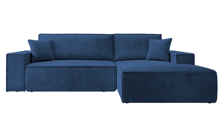 Corner sofa bed Farese New L-shaped with container (Fabric: Poso 05, Side: Right)