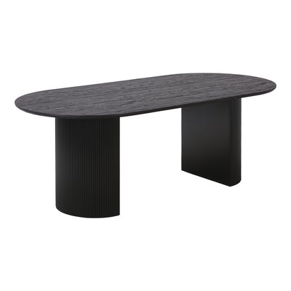 Gleasite oval dining table 210x100 cm dark brown