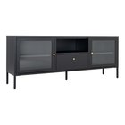 Gubees TV cabinet on legs with drawer, black