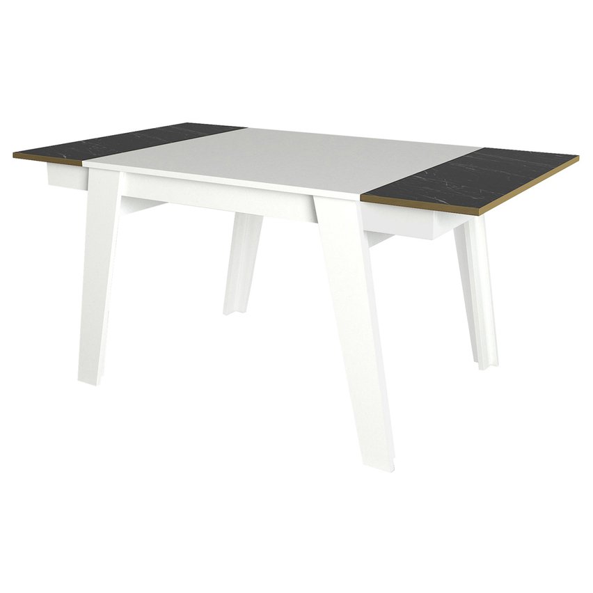 Nostirt dining table 148.5x85 cm white and black