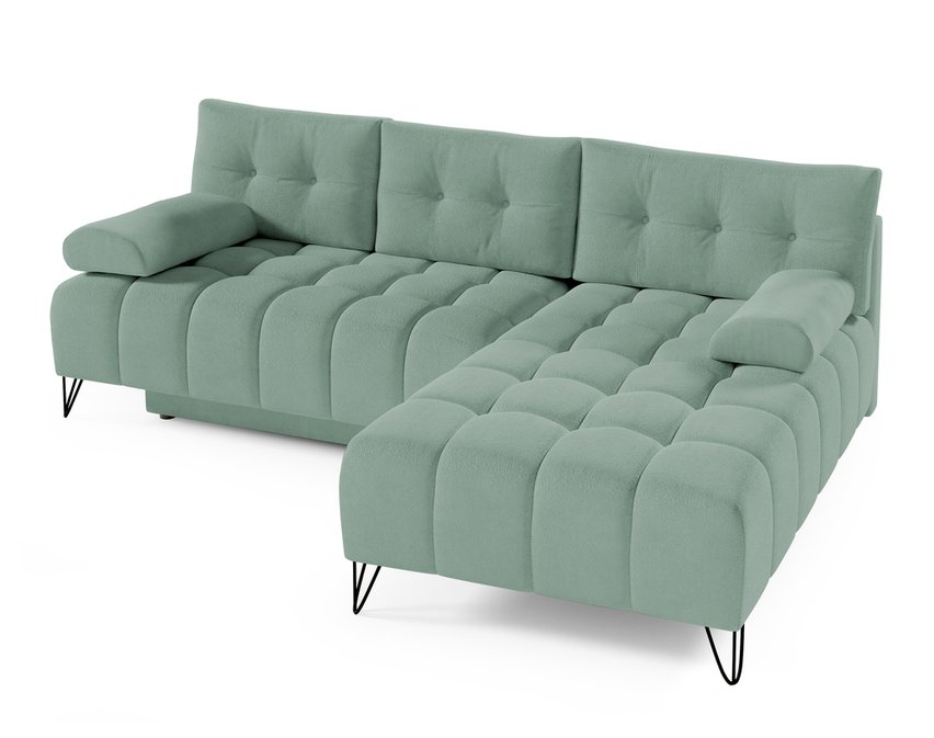 Bareli L-shaped Amon 27 corner sofa bed with storage, hydrophobic velvet, right-hand side