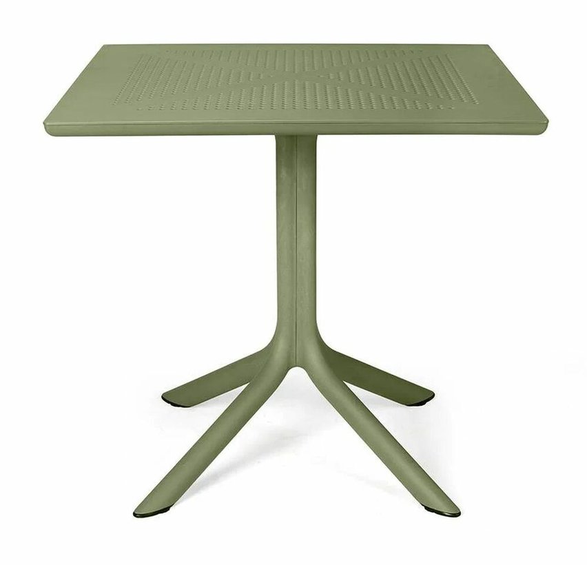 Clip Nardi square garden table, 80 cm, made of certified green material