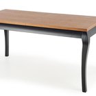 Mossibi extendable table 160-200x80 cm dark oak/black