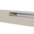 Veldio RTV cabinet with a milled front with a recess 175 cm Gray beige hanging