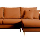 Three-seater corner sofa with sleeping function Volio Magic Velvet 2286 hydrophobic velvet universal golden legs