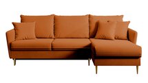 Three-seater corner sofa with sleeping function Volio Magic Velvet 2286 hydrophobic velvet universal golden legs