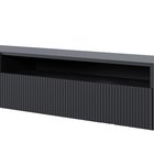 Veldio TV cabinet with a milled front and a 175 cm recess, black, hanging