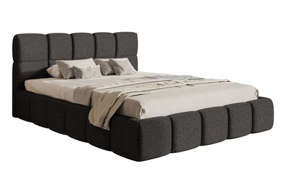 Upholstered bed 140x200 cm Cloudy with storage, graphite Toronto 16