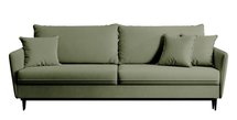 Three-seater sofa Volio Magic Velvet 2243 sage hydrophobic velvet black legs