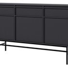 Evo three-door chest of drawers with drawers and frame 154 cm Black