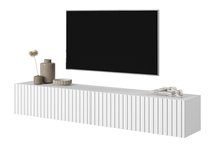 Telire TV cabinet 175 cm White with lamella front