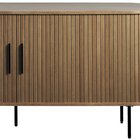 Commode Gativel 180x76 cm Lamelles Chêne Brûlé