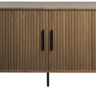 Commode Gativel 180x76 cm Lamelles Chêne Brûlé