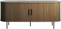 Commode Gativel 180x76 cm Lamelles Chêne Brûlé