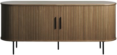 Gativel Chest of Drawers 180x76 cm Burnt Oak Lamellas