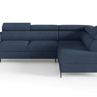 Corner sofa with sleeping function Vero L-shaped with container Neve 77 braid right-hand side