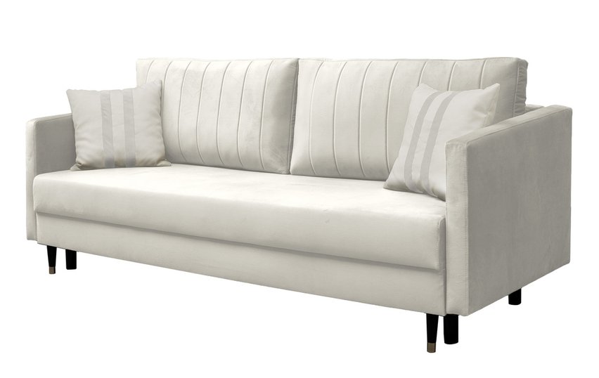 Balabay sofa, three-seater, with storage, black legs (Fabric: Trinity 01)