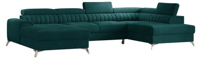 Velada U-shaped corner sofa bed (Fabric: Velvetmat 38, Side: Right)