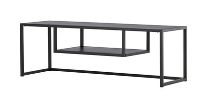 Alvesal TV cabinet 120x40 cm with two shelves black