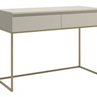 Bemmi desk with drawers cashmere with gold legs