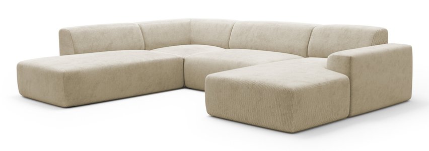 Terrafino U-shaped modular corner sofa with backrest on the left Onega 14