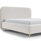 Upholstered bed 180x200 cm Monno Castel 04 metal frame easy-to-clean velvet gold legs