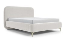 Upholstered bed 180x200 cm Monno Castel 04 metal frame easy-to-clean velvet gold legs