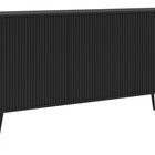 Ovarlo Chest of Drawers, Three-Door, 163cm, Black, with Black Legs