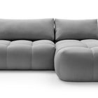 Ombo L-shaped corner sofa with sleeping function with container Salvador 17, hydrophobic velvet, right-hand side